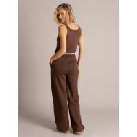 Yest Broek Sina Mocca Brown Off White