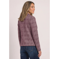 Street One Blazer Check Rustic Rouge