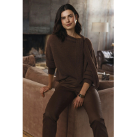 Expresso Trui Strik Rain Drum Brown