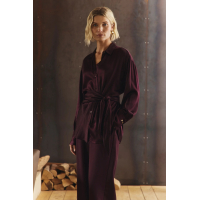 Expresso Blouse Satin Fudge Dark Red