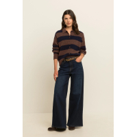 Expresso Vest Stripe Rain Drum Brown
