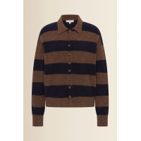 Expresso Vest Stripe Rain Drum Brown