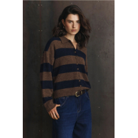 Expresso Vest Stripe Rain Drum Brown