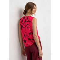 Street One Top Flower Salsa Red