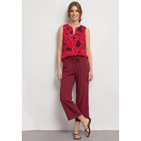 Street One Top Flower Salsa Red