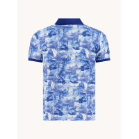 A Fish Named Fred Polo Shirt Impression Island Cobalt
