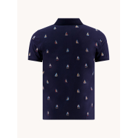 A Fish Named Fred Polo Shirt Sailing Boats Navy