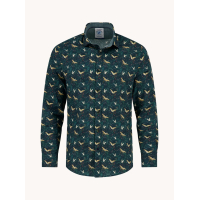 A Fish Named Fred Shirt Crane Sky Dark Green