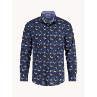 A Fish Named Fred Shirt Crane Sky Night Blue