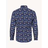 A Fish Named Fred Shirt Crane Sky Night Blue