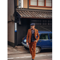A Fish Named Fred Flat Cap Rib Navy