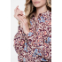 Geisha Blouse Ikat Burgundy Blue Orange