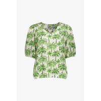 Geisha Top Palm Ecru Green