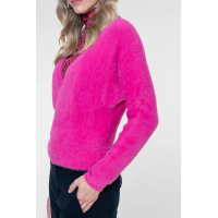 Geisha Trui Hairy Fuchsia