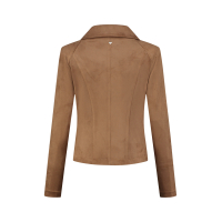 Helena Hart Biker Jacket Suedine Camel