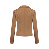 Helena Hart Biker Jacket Daim Camel