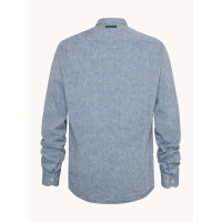 A Fish Named Fred Shirt Linnen Cobalt