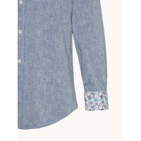 A Fish Named Fred Shirt Linnen Cobalt