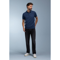 BlueFields Polo Shirt Structured Grijs Blauw