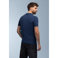 BlueFields Polo Shirt Structured Grijs Blauw