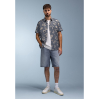 BlueFields Shirt Flower Grijsblauw Kit