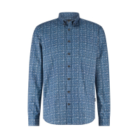 BlueFields Overhemd Grijsblauw Wit