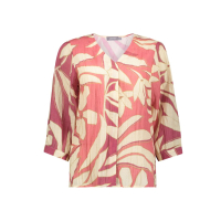 Geisha Blouse Raspberry Coral Red 