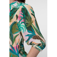 Geisha Blouse Tropical Green Ecru