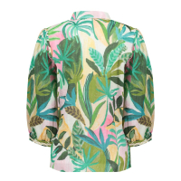 Geisha Blouse Tropical Green Ecru