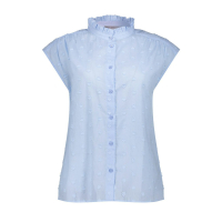Geisha Blouse Hearts Light Blue
