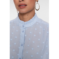 Geisha Blouse Hearts Light Blue