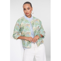 Geisha Blouse Hearts Light Blue