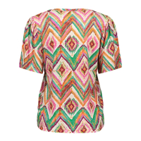 Geisha Shirt Jazz Teal Fuchsia
