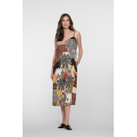 Geisha Jurk Brown Sand Black