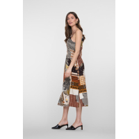 Geisha Jurk Brown Sand Black