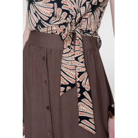Geisha Top Black Brown