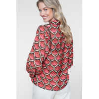 Geisha Blouse Retro Red Brown