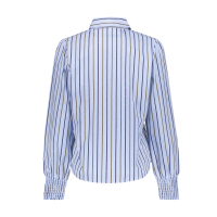 Geisha Blouse Pinstripe Rhinestones Light Blue