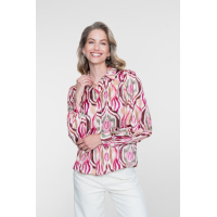 Geisha Blouse Sand Burgundy