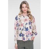 Geisha Blouse Flower Sand Olive