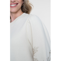 Geisha Sweater Flowers Light Sand
