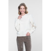 Geisha Sweater Flowers Light Sand