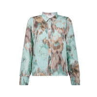 Geisha Blouse Aquarel Camel Mint