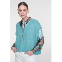 Geisha Blouse Aquarel Camel Mint
