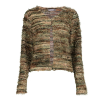 Geisha Vest Hairy Striped Brown