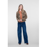 Geisha Vest Hairy Striped Brown