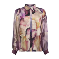 Geisha Blouse Ecru Purple