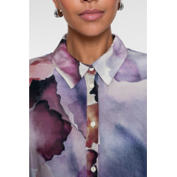 Geisha Blouse Ecru Purple