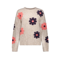 Geisha Pullover Flowers Sand Pink Purple