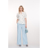 Geisha Blouse Off White Blue